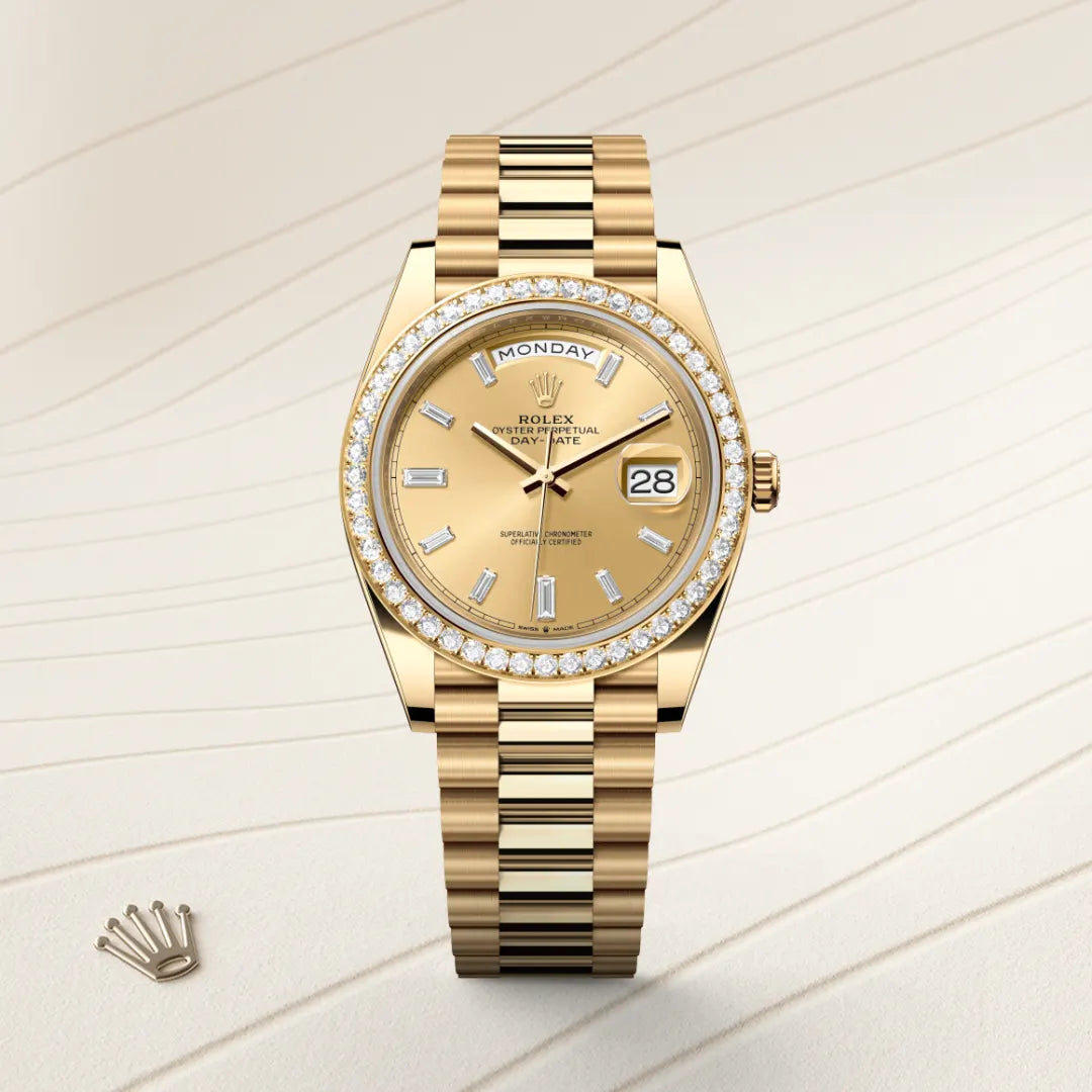 RLX Day-Date 40 Or Jaune et Diamants - Vue 3