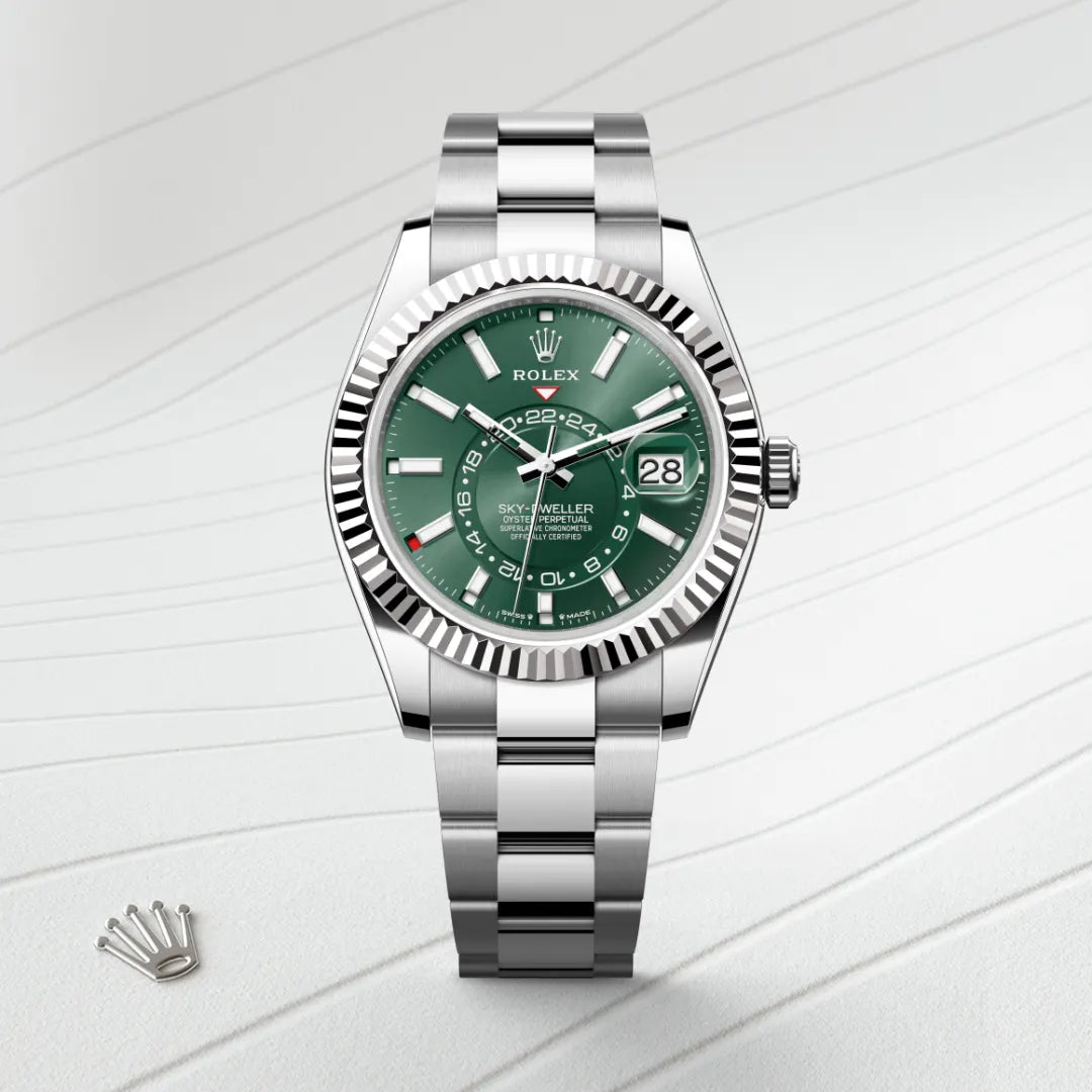 RLX Sky-Dweller Acier et Or Blanc Cadran Bleu - Vue 2
