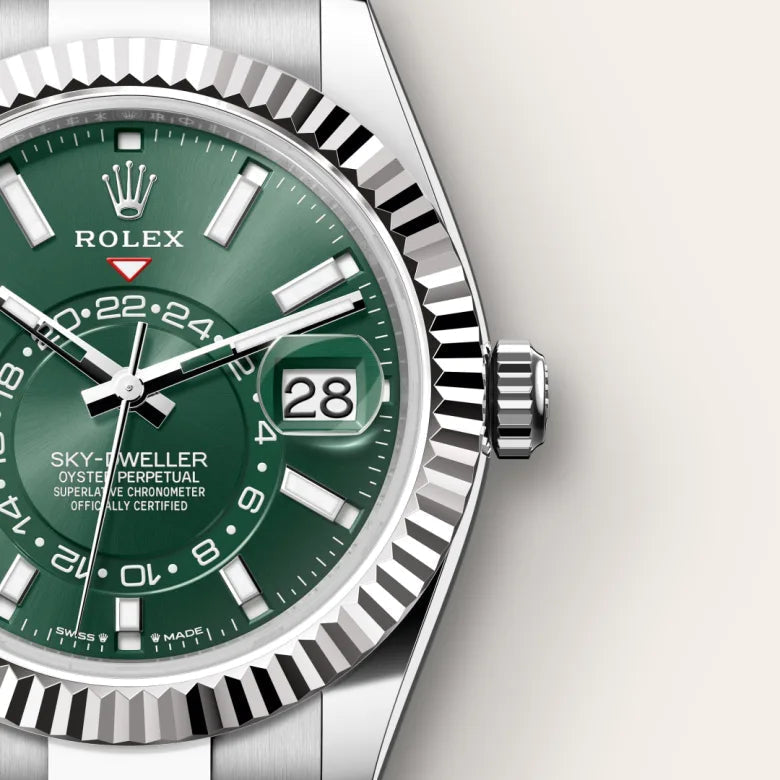 RLX Sky-Dweller Acier et Or Blanc Cadran Bleu - Vue 5