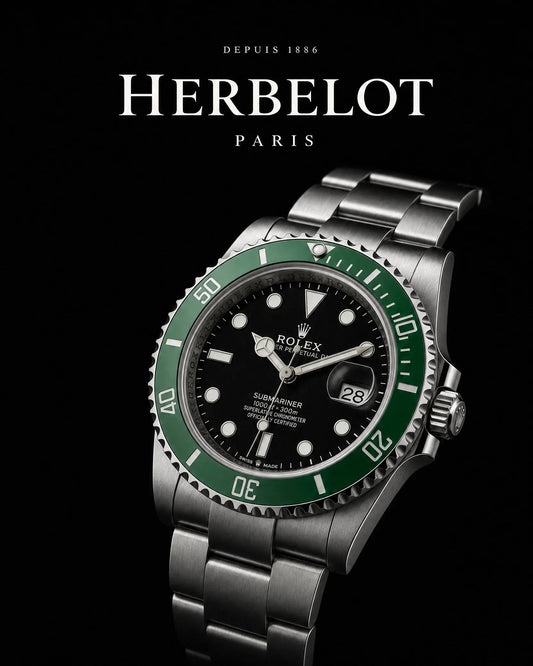 RLX Submariner Date Lunette Verte - HERBELOT Paris