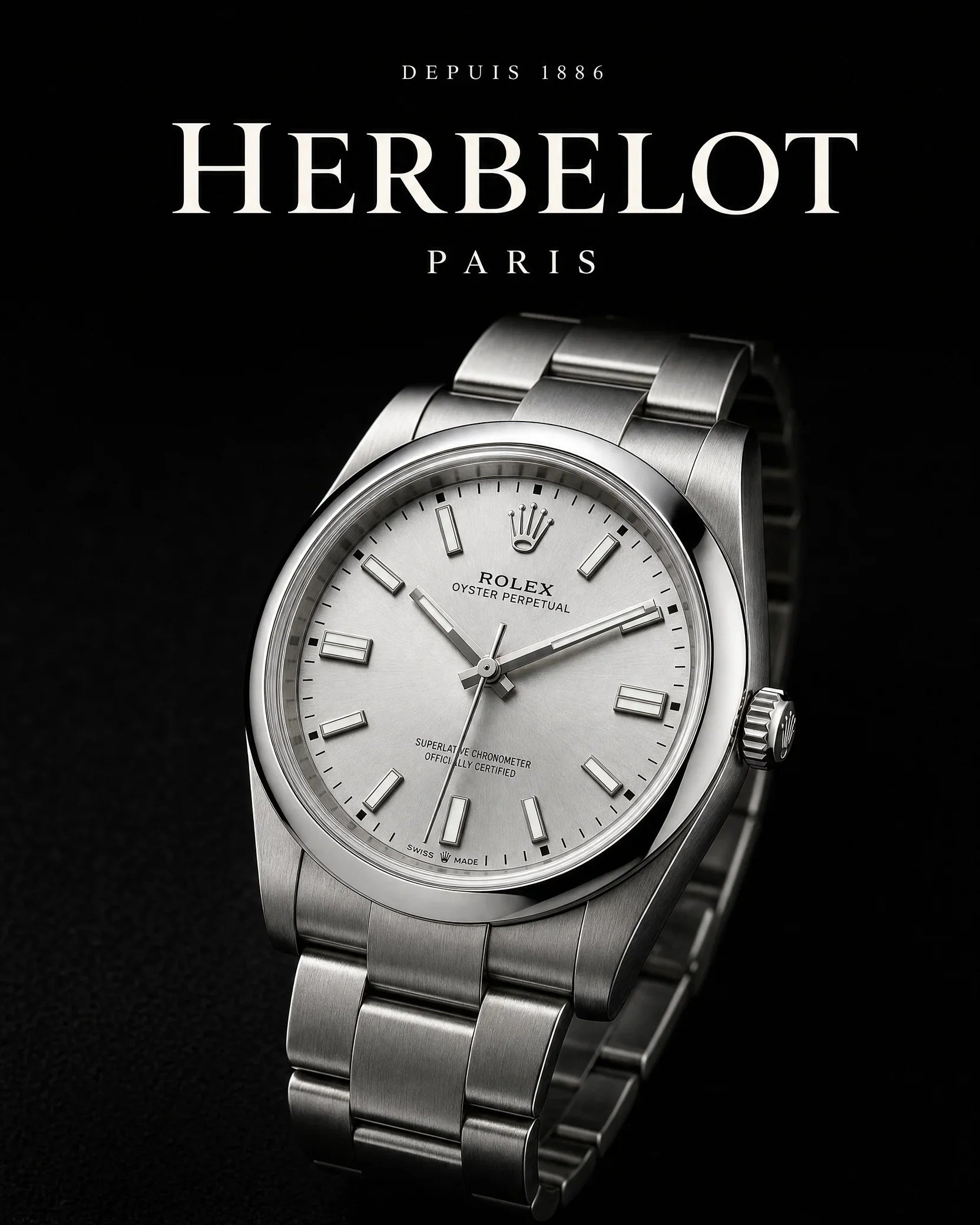 RLX Oyster Perpetual 41 Acier Oystersteel - HERBELOT Paris