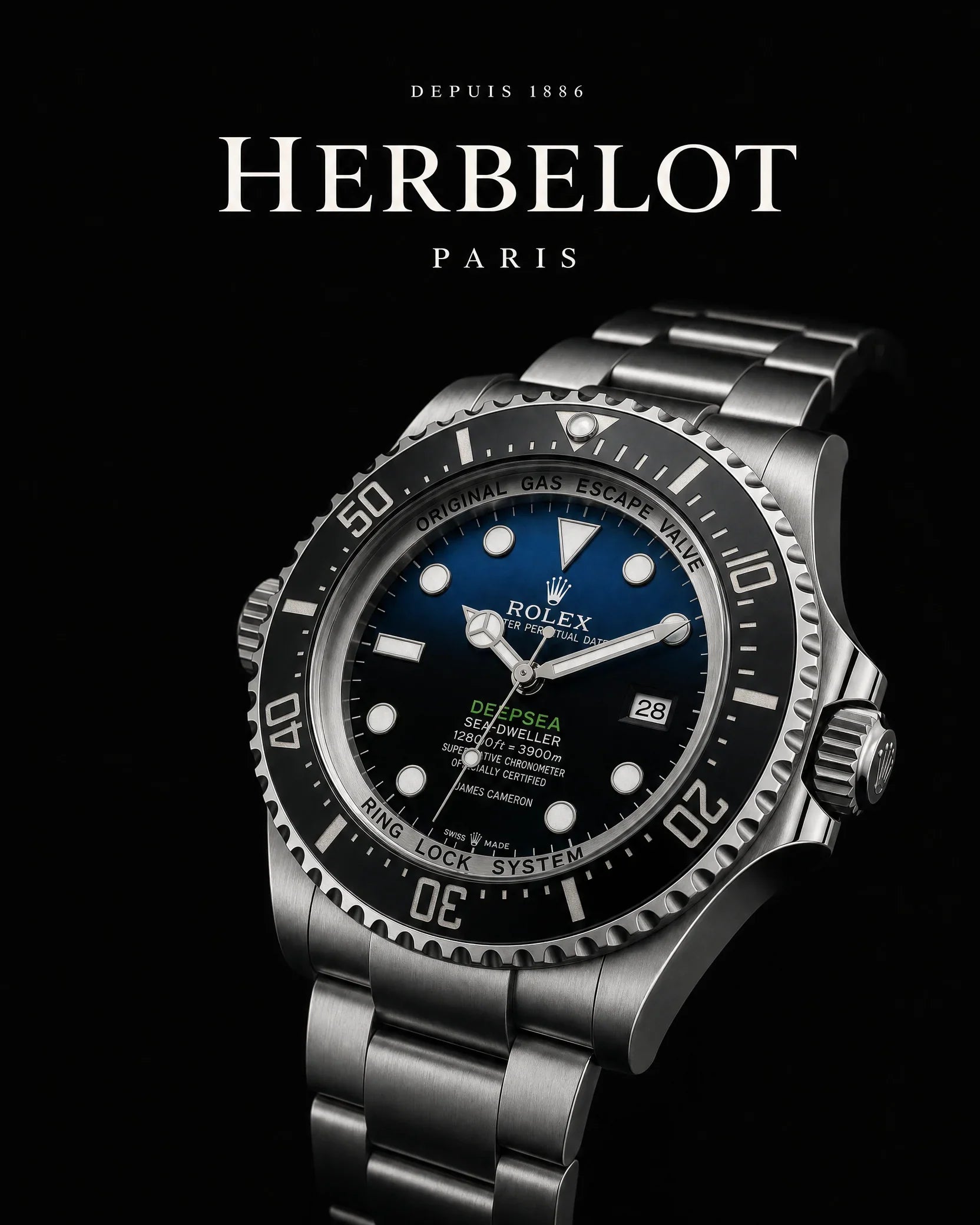 RLX Deepsea Cadran D-Blue - HERBELOT Paris