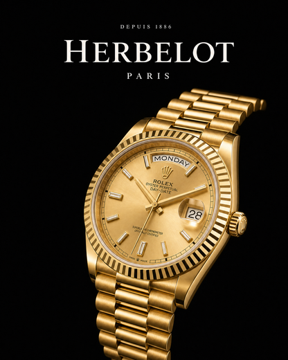 RLX Day-Date 40 Or Jaune et Diamants - HERBELOT Paris