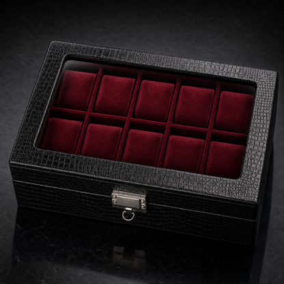 Écrin de Collection 10 Pièces - Noir Croco