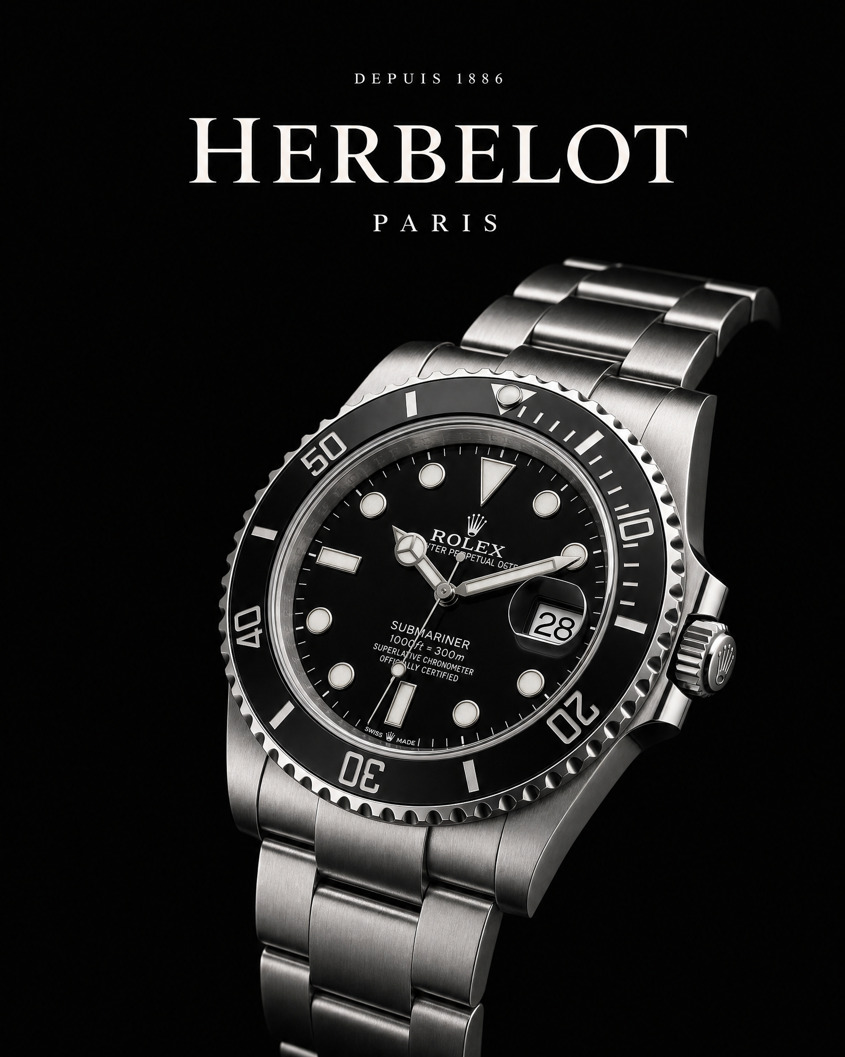 RLX Submariner Date Cadran Noir - HERBELOT Paris