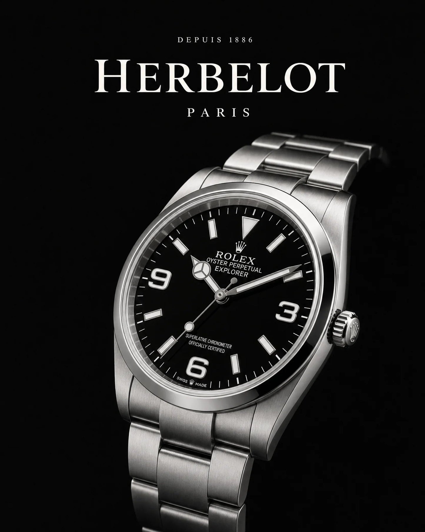 RLX Explorer 40 Acier Oystersteel - HERBELOT Paris