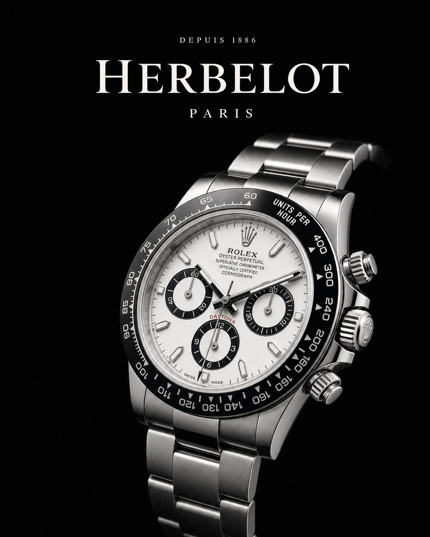 RLX Cosmograph Daytona Cadran Blanc Panda - HERBELOT Paris